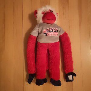 Forever Collectables MLB Boston Red Sox Hugger Monkey Red White Blue Plush Toy